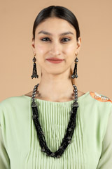 Black and Grey Necklace Set2836 video